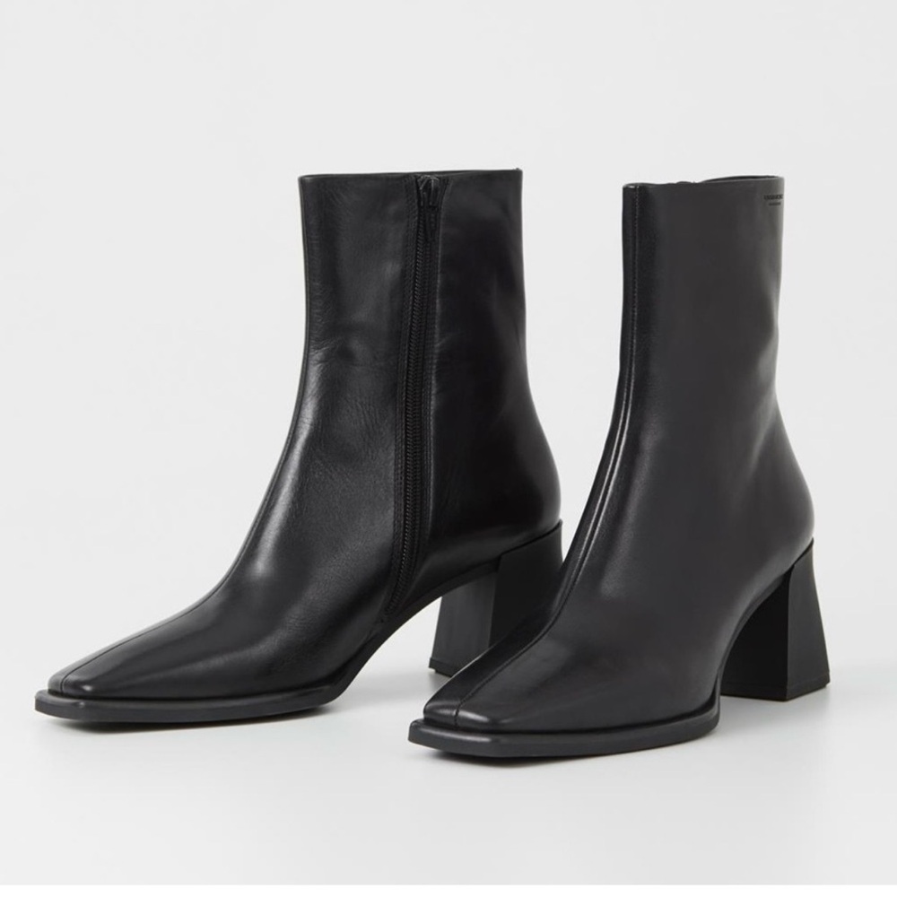 Vagabond Hedda women black leather boots shoes size 9.5/10 Us Or 40 Euro NWOB